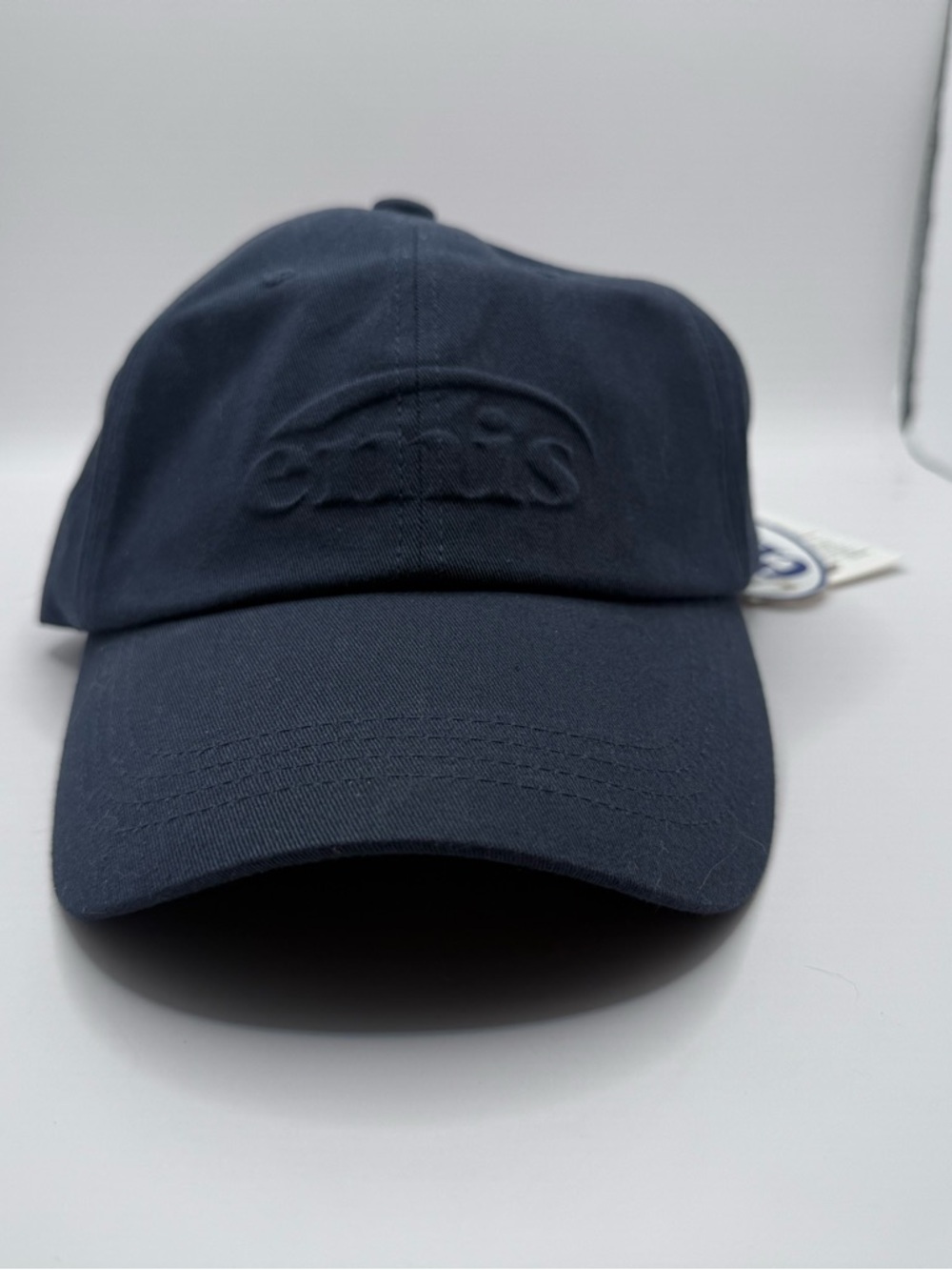 Navy emis Baseball Cap with Raised Logo from Korea store